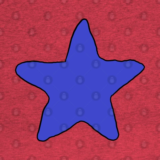 Blue star. A cute, pretty blue star drawing. by Blue Heart Design